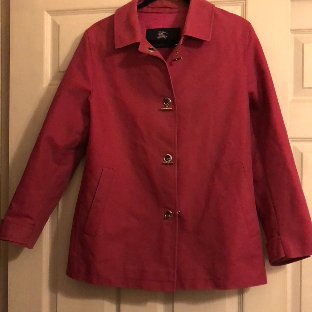 Burberry London light weight jacket in rose